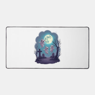 Ghost Cat Parade Desk Mat