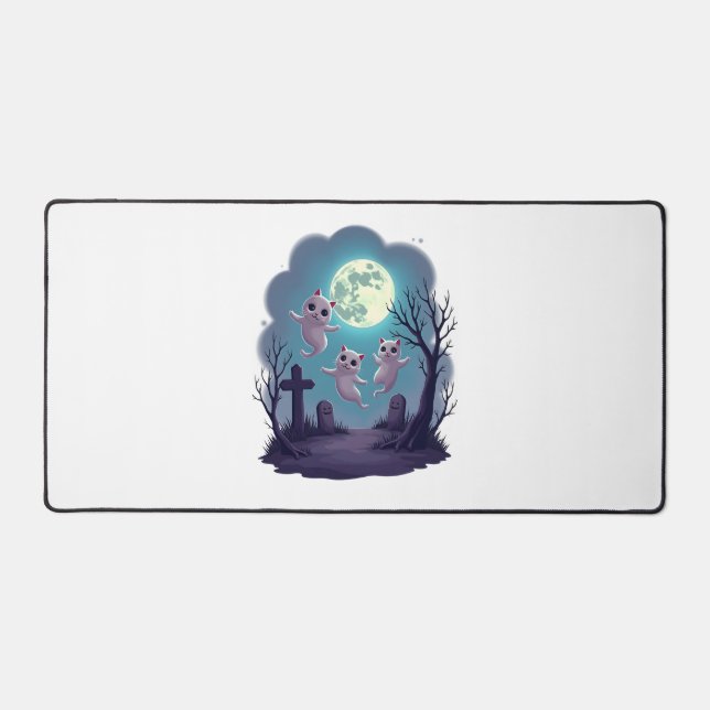 Ghost Cat Parade Desk Mat (Front)