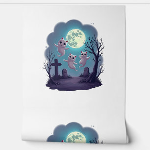 Ghost Cat Parade Wallpaper