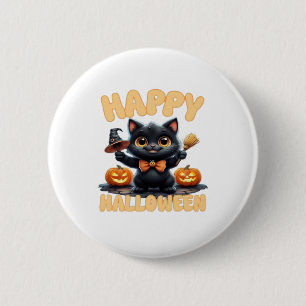 Ghost Cat Tee, Halloween Shirt, Spooky Cute, Unise 6 Cm Round Badge