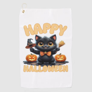 Ghost Cat Tee, Halloween Shirt, Spooky Cute, Unise Golf Towel
