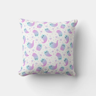 Ghost cats Halloween pattern Cushion