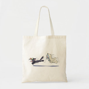 Ghost chasing Cat Tote Bag