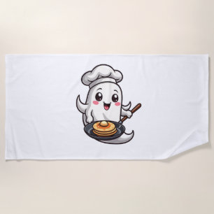 Ghost Chef – Funny Halloween Cooking Tee Beach Towel