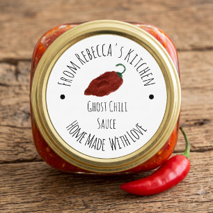 Ghost Chilli Homemade Hot Sauce Classic Round Sticker