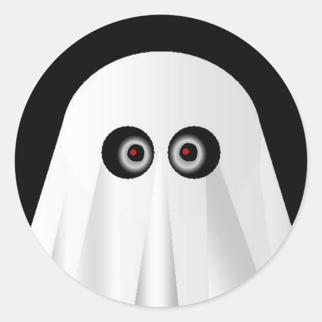 Ghost Classic Round Sticker (Front)