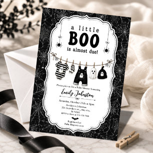 Ghost Clothesline Halloween Baby Shower Invitation