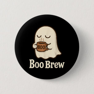 Ghost Coffee Cute Funny Halloween Drink Caffeine B 6 Cm Round Badge