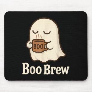 Ghost Coffee Cute Funny Halloween Drink Caffeine B Mouse Mat