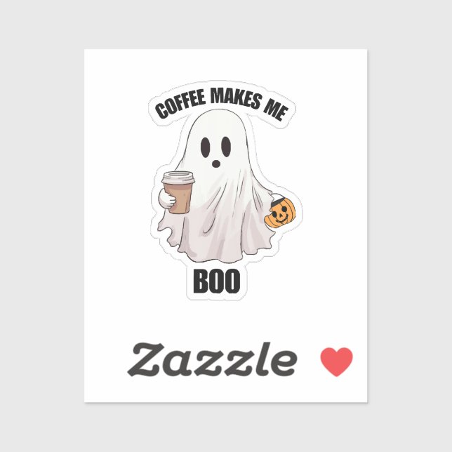 Ghost Coffee Halloween Funny  (Sheet)