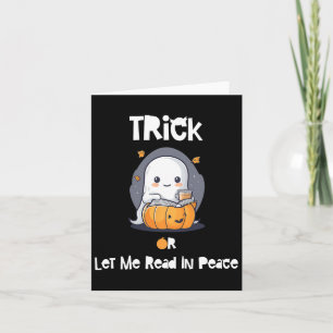 Ghost Coffee Pumpkin Shirt Let Me Read In Peace Sh Card