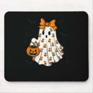 Ghost Coquette Spooky Halloween Pumpkin Treat Or T Mouse Mat