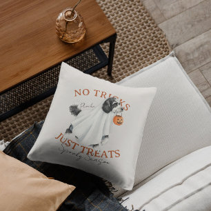 Ghost Costume Dog Doodle Spooky Season Cushion