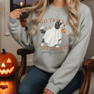 Ghost Costume Dog Doodle Spooky Season Sweatshirt