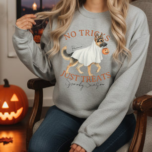 Ghost Costume Dog German Shepherd Spooky Season Sweatshirt