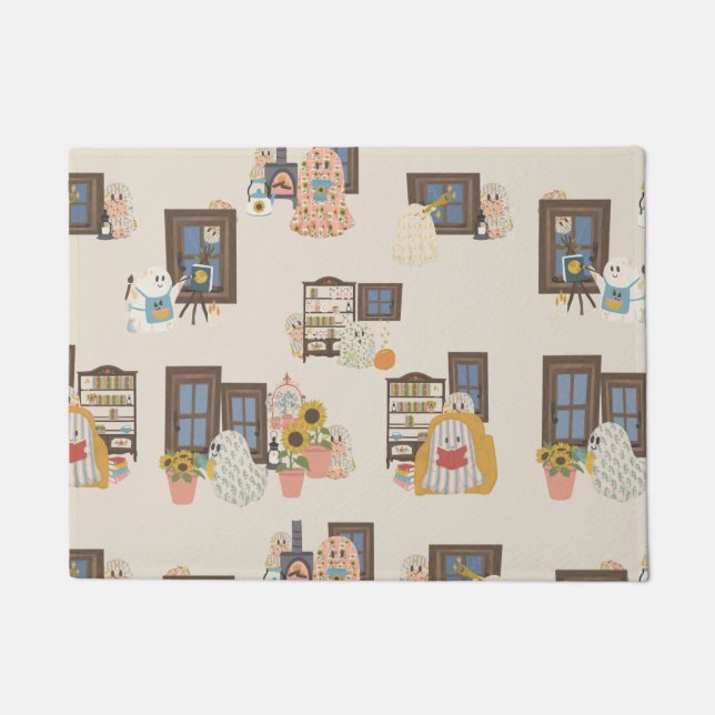 Ghost Cottage | Cosy Autumn Doormat (Front)