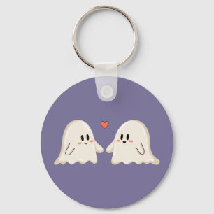 Ghost Couple in Love Key Ring
