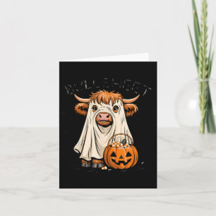 Ghost Cow Funny Halloween Spooky Moo Animal Card