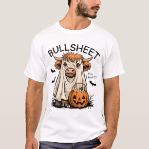 Ghost Cow Halloween Spooky Moo Animal Costume T-Shirt