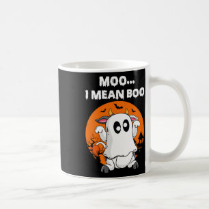 Ghost Cow Moo I Mean Boo Halloween Funny Cow Lover Coffee Mug