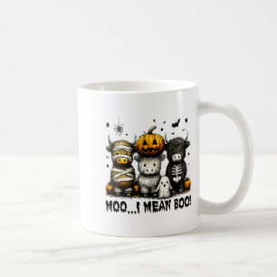 Ghost Cow Moo I Mean Boo Halloween Outfit Funny Co Coffee Mug