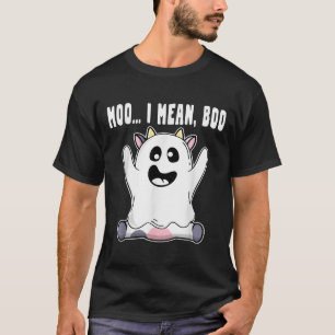 Ghost Cow Moo I Mean Boo Pumpkin Moon Halloween Fa T-Shirt