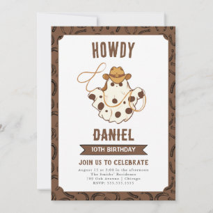 Ghost Cowboy Birthday Invitation