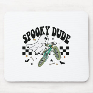 Ghost Cycling Bicycle Bike Retro Halloween Party C Mouse Mat