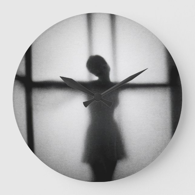 Ghost Dancing Inside the Glass Cage Large Clock (Front)
