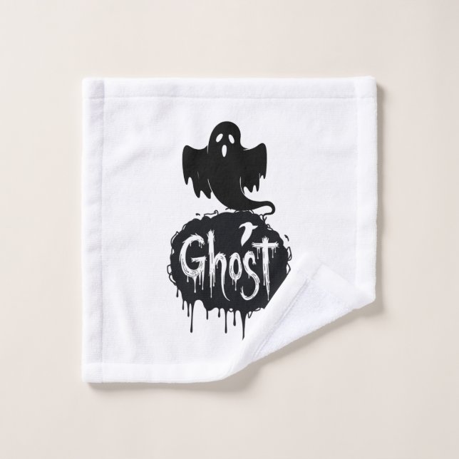 Ghost – Dark Horror Dripping Text Art Wash Cloth (Wash Cloth)