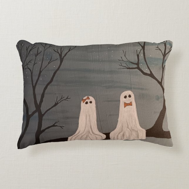 Ghost datenight accent pillow (Front)