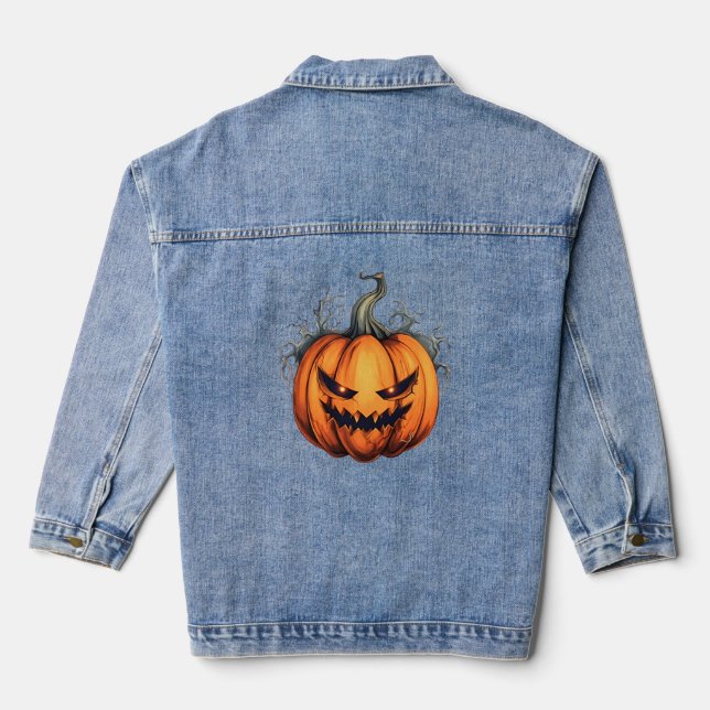 Ghost day Halloween day Denim Jacket (Back)