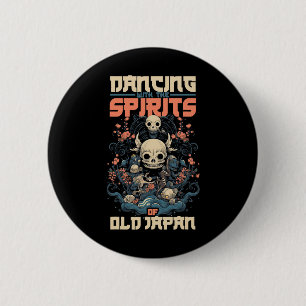 Ghost Demon Dancing With Spirit Of Old Japan Yokai 6 Cm Round Badge