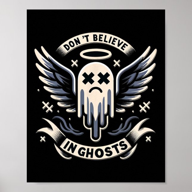 Ghost Design Cute Ghost Halloween Spooky Season  Poster (Front)