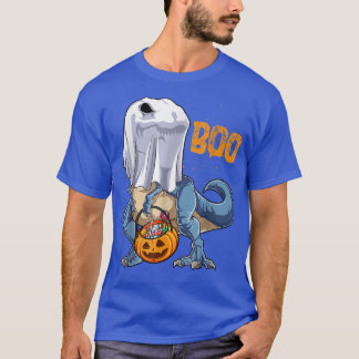 Ghost Dinosaur T Re Funny Boo Halloween Men Pumpki T-Shirt