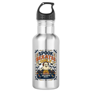 Ghost DJ Spooky Beats Vintage Engraving Halloween 532 Ml Water Bottle