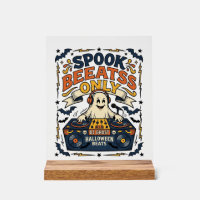 Ghost DJ Spooky Beats Vintage Engraving Halloween