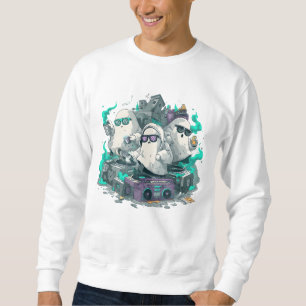 Ghost DJs Party Art – Funny Hip Hop Ghosts Streetw Sweatshirt