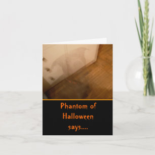 Ghost Dog Halloween Kids Card