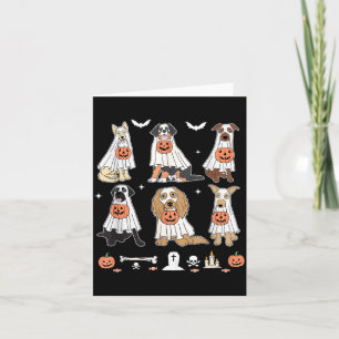 Ghost Dogs Funny Halloween Costumes Ghost Card