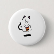 ghost dressing like cat for Halloween