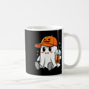 Ghost Drinking Coffee Funny Halloween Costume Mug