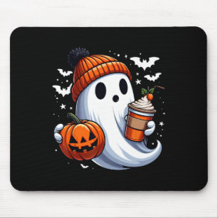 Ghost Drinking Pumpkin Spice Men Women Kids Hallow Mouse Mat