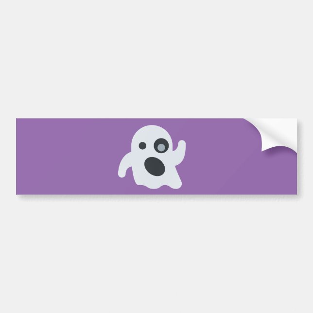 ghost emoji bumper sticker (Front)