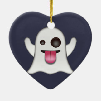 Ghost emoji ceramic tree decoration