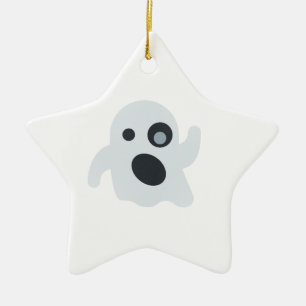 ghost emoji ceramic tree decoration
