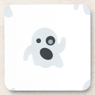 ghost emoji coaster