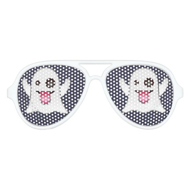 Ghost emoji halloween party shades (Front)