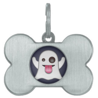Ghost emoji pet name tag