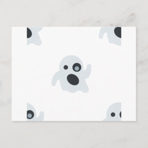 ghost emoji postcard